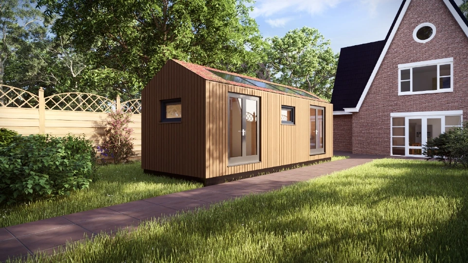 buitenkant tiny house amani