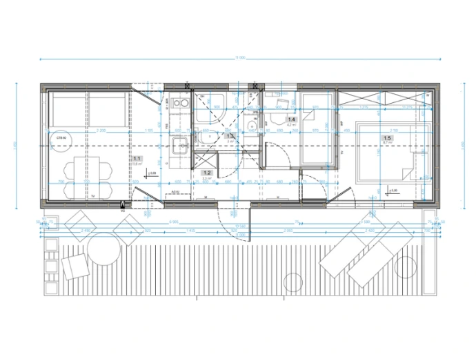 plattegrond tiny house sky