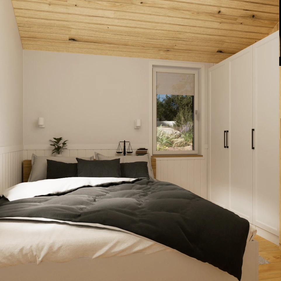 slaapkamer tiny house evergreen